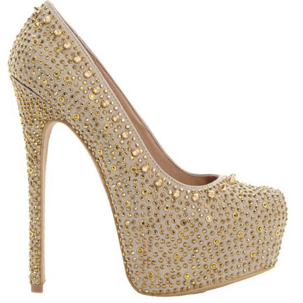 Rhinestone platform Steve Madden heels
